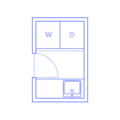Layouts Laundry Rooms Galley Two Row Two Unit Laundry Room Stencil Svg Vector, Free Vectors File